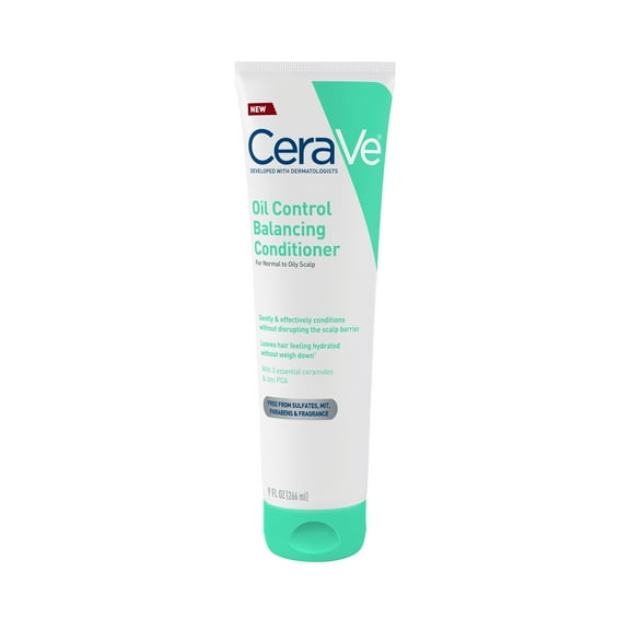 CeraVe Oil Control Balancing Conditioner for Normal to Oily Scalp & Hair, 9 fl oz