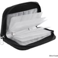 thumbnail image 2 of shiyou-Memory Card Carrying Case - Suitable for SDHC and SD Cards - 8 Pages and 22 Slots - Microfiber Cleaning Cloth Included (Black, (S) 2 Pack - 44 Slots), 2 of 4
