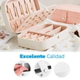 thumbnail image 3 of Caja de Joyería Bluelander para Viaje de Cuero y Terciopelo. Bluelander Blanco, 3 of 6