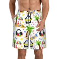 thumbnail image 1 of Balery Penguins On The Beach Traje de Baño Estilo Hawaiano para Hombre, Shorts de Secado Rápido con Bolsillos-X-Large, 1 of 6