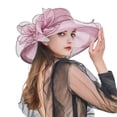 thumbnail image 1 of ¡Oferta! Sombrero Fdelink de verano para mujer, con hojas anchas y flores, ideal para despedidas de soltera, playa o para el sol (morado)., 1 of 6