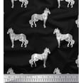 thumbnail image 1 of Soimoi Velvet Fabric Horse Block Print Fabric by Yard 58 Inch Wide, 1 of 3