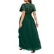 thumbnail image 4 of Vestido Pinup Fashion verde con lentejuelas y gasa, cuello en V, talla grande, 4 of 7