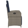 thumbnail image 3 of vidaXL Chaises de Patio Inclinables 2 Pcs avec Repose-Pieds Gris Rotin Poly, 3 of 6