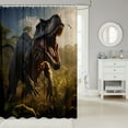 thumbnail image 2 of Dinosaur Shower Curtain Jungle Animal Fabric Shower Curtain 3D Dinosaur Pattern Bathroom Shower Curtain Sets Style Bath Curtain 72"Wx78"L, 2 of 4