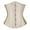 Beige, variant on MISS MOLY Women's Lace Up Boned Corset Jacquard Brocade Waist Training Underbust Beige 2XL