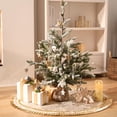 thumbnail image 3 of Falda para árbol de Navidad Valery Madelyn, terciopelo blanco y dorado, 150 cm, 3 of 7