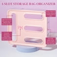 thumbnail image 4 of Organizador de bolsas de almacenamiento Paris Hilton con 4 ranuras para cocina, color rosa, 4 of 7