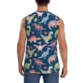 thumbnail image 4 of Uemuo Dinosaur Pattern Men's Sleeveless T-Shirt,Muscle Athletic Tank Top, Moisture-wicking Quick-dry Breathable Classic Tee Top for Gym Run Outdoor Sports-Large, 4 of 8