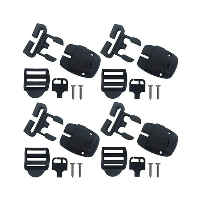 Hot Tub Covers Replacement 4Pc Set Spa Hot Tub Cover Broken Repair Kit Have Slot - Replace Latches Clip Lock with Keys and Hardwares Hot Tub Cover Clips Spa Covers for Hot Tub