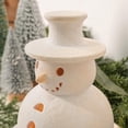 thumbnail image 3 of Christmas Decorations - Handmade Terracotta Snowman Figurines - 1 Pack White Clay Winter Decor Holiday Rustic Unique Decor for Home Table Room Farmhouse Indoor Outdoor,M,11.5", 3 of 12