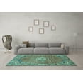 thumbnail image 3 of Ahgly Company Indoor Rectangle Persian Turquoise Blue Traditional Area Rugs, 2' x 4', 3 of 4