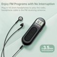 thumbnail image 5 of Radio Baladeur Fm, Radio Transistor de Poche Portable Rechargeable 300mah avec Meilleure Réception, Syntonisation Numérique lcd avec Rétroéclairage, Son Stéréo, Clip Ceinture, 5 of 5