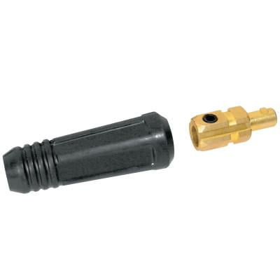 Dinse Style Cable Plug and Socket, Male, Ball Point Connection, 1/0