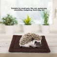 thumbnail image 2 of BIMZUC Rectangular Plush Bed Mat for Hedgehog, Guinea Pig, Hamster - Soft House Nest Cushion, Dark Brown (7.48x6.30x1.57 inches / 19x16x4 cm), 2 of 9