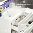 thumbnail image 2 of Eviva Deluxe 24"W x 18"D White Freestanding Bathroom Vanity with White Porcelain Integrated Sink, 2 of 6