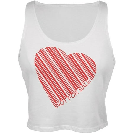 Soft Crop - Not For Sale Heart White Juniors Soft Crop Tank Top