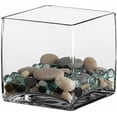 thumbnail image 6 of Clear Glass Cube Vase for Flowers, Decorative Centerpiece Table Vase, Modern Décor, 6 of 9