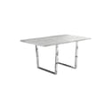 thumbnail image 3 of Monarch Specialties Dining Table, 60" Rectangular, Kitchen, Dining Room, Metal, Laminate, Grey, Chrome, Contemporary, Modern, 3 of 3