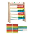 thumbnail image 2 of Tachiuwa Add Subtract Abacus Smooth Edges with Number Cards Ten Frame Set Educational Toy 24.2cmx7cmx26.5cm, 2 of 9