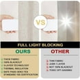 thumbnail image 3 of Natural Linen Curtains 100% Blackout Linen Curtains for Bedroom Full Blackout Curtains Living Room Thermal Insulated Light Blocking Curtain Drapes White Backing, 2 Panels, 3 of 3