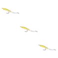 thumbnail image 2 of relayinert 6 Pieces Fishing Lures Angling Accessories Professional Small Simulation Bait Hook Tackle Accessory Fish Baits Yellow white 3Set, 2 of 6