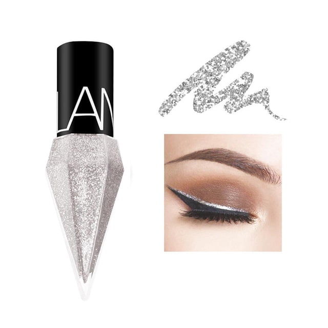 Radiant Liquid Eyeshadow Set, Pearlescent Metallic Shine, 5 Mini Colors with Precision Brush Applicator for Smooth Sequined Eye Makeup, Long-Wear Formula