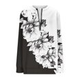 thumbnail image 4 of ZQUUVOU Women's Quarter Zip Sweatshirt Long Sleeve Round Neck Comfortable Pullover Casual Loungewear Work Tops Multicolor A, 4 of 5