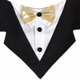thumbnail image 2 of Tail Trends Formal Dog Wedding Bandana with Gold Ribbon Bow Tie (M), 2 of 4
