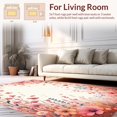 thumbnail image 2 of ODIKA 2'x3' Machine Washable Non-Slip Area Rug, Blooming Meadow Profile With Non Slip Backing For Hallway High Traffic Rug, Peach, 148949, 2 of 7