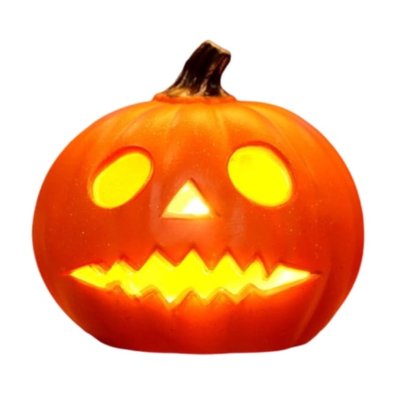 Blow Mold Pumpkin Shaped LED Light Up Decor Ornament, Spooky Halloween Themed Home Bar Horror Scene Prop, Indoor Outdoor Party Holiday Decor 2 AA Batteries Required Gift