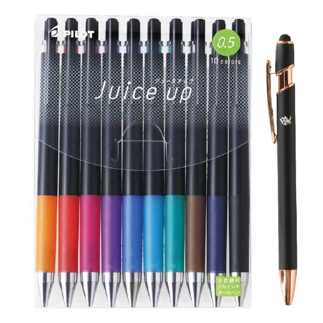 Bolígrafo de tinta de gel retráctil Juice up 04 Pilot 05, 0,5 mm, punta extrafina, juego de 10 color