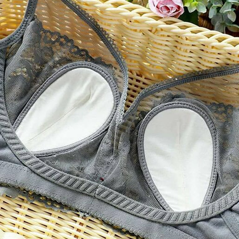 Strapless Bras for Women Floral Unlined Shapermint Bra for Womens Wirefree  Gray 38/85D