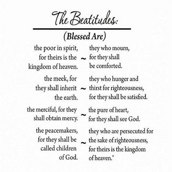 VWAQ The Beatitudes Wall Decal Bible Wall Art Matthew VWAQ 1611