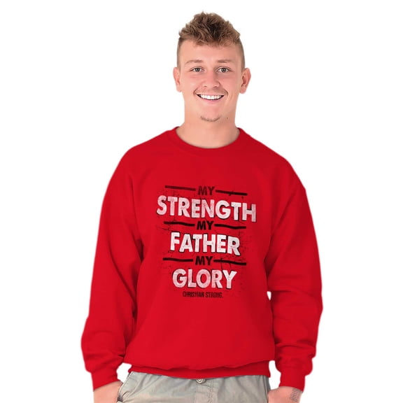 My Strength My Father My Glory Jesus Unisex Plus Fleece Graphic Sweatshirt Brisco Brands 4X