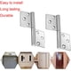 thumbnail image 4 of 4 Piezas Bisagras Plegables de Acero Inoxidable Bisagras para Muebles Bisagra de Acero Inoxidable Bisagra de Elevación de Acero Inoxidable Fuerte y Robusta para Herrajes para Muebles Armario Protector Puerta Cajón Plata oso de fresa Electrónica, 4 of 5