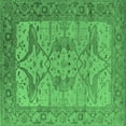 thumbnail image 1 of Ahgly Company Indoor Square Oriental Emerald Green Industrial Area Rugs, 3' Square, 1 of 4