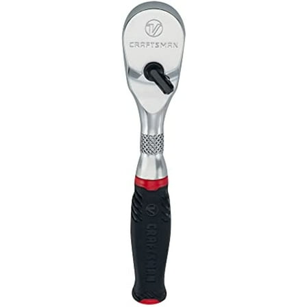 CRAFTSMAN V-SERIES Ratchet, 1/4 Inch Drive, 80-Tooth, Comfort Grip (CMMT86304V)