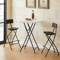 thumbnail image 2 of WASUHE 32in Folding Cocktail Table, Round Plastic Bar Height Folding Table w/Thick Table Top, Ideal for Parties, Patio, Backyard, Dining, Wedding, 400lb Capacity, White, 2 of 11