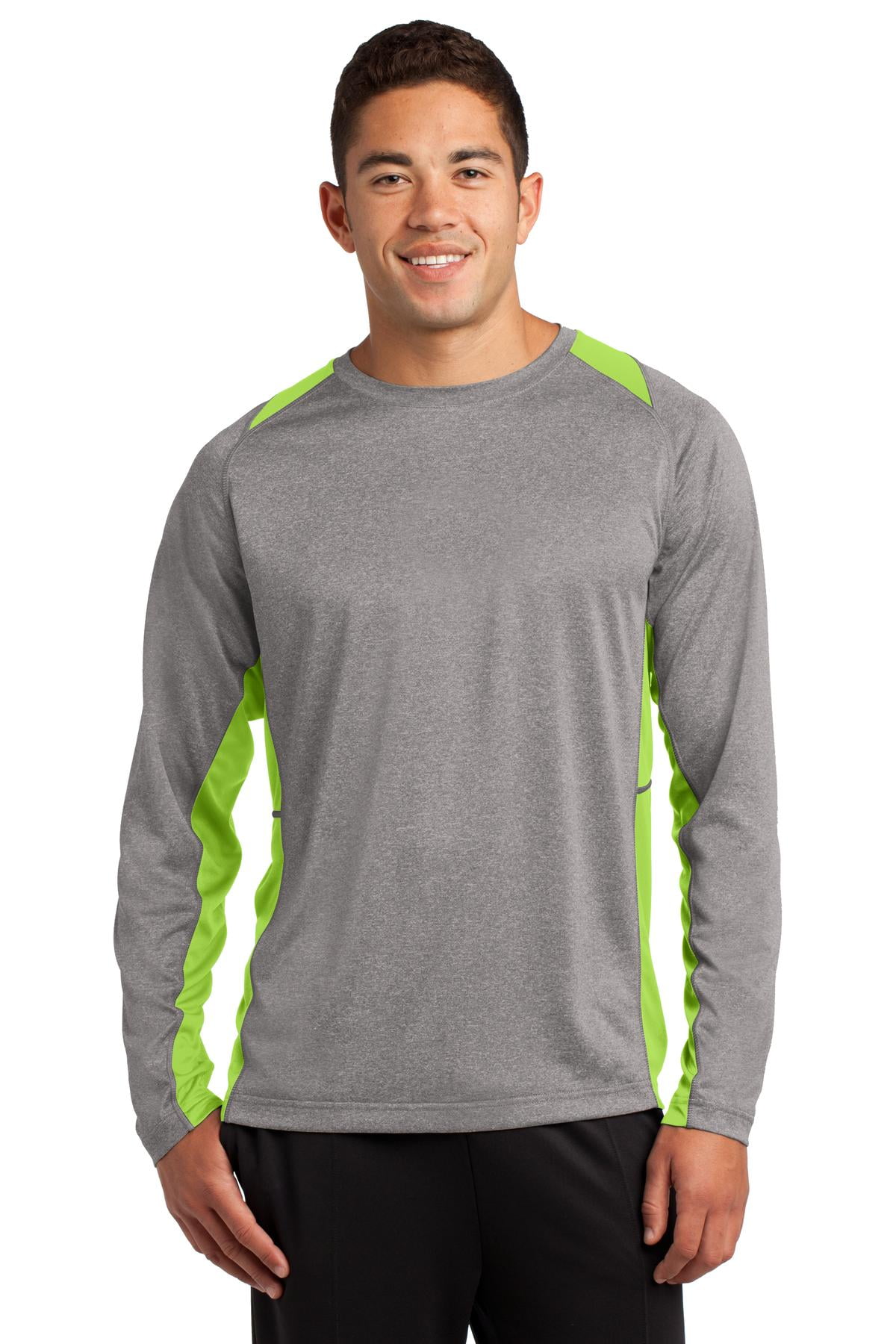 Vintage Sno Jet ST361LS Long Sleeve Heather Colorblock Performance Tee Vintage Sno Jet ST361LS Long Sleeve Heather Colorblock Performance Tee
