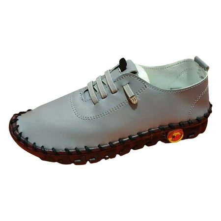 QYZEU Comfortable White Sneakers for Women Casual Womens Shoes Wide Width Soft Soled Fashionable Flat Soled Women s Casual Shoes Comfortable Walking Lightweight Shoes Grey 41