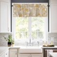thumbnail image 2 of Yellow Flower Kitchen Valances for Windows 60x18 Inch Kitchen Curtains Valances Rod Pocket Japanese Style Floral Leaf on Linen Bathroom Window Valances for Window Treatment Decor, 2 of 6