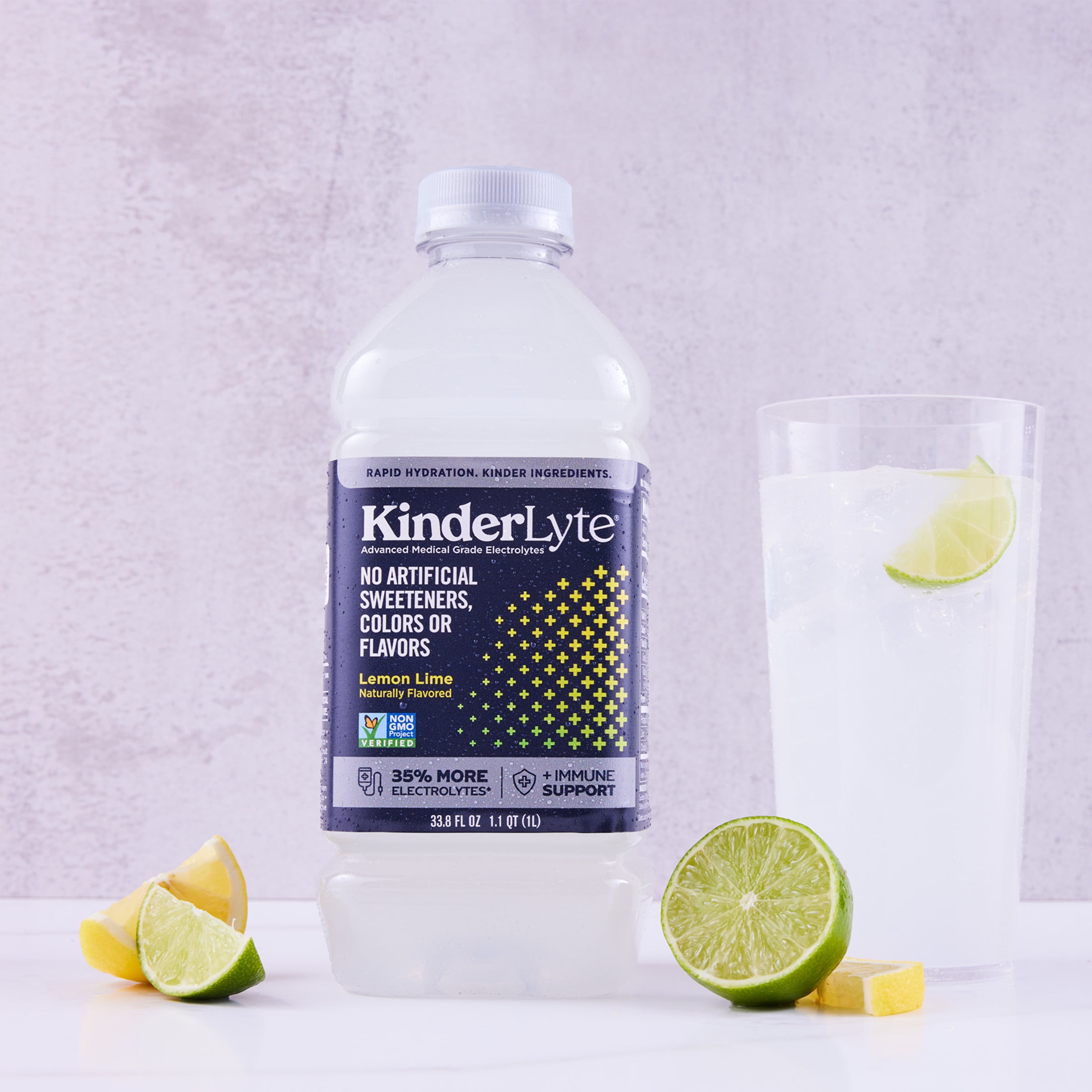 Kinderfarms KinderLyte Electrolyte Solution Drink for Kids & Adults, Coconut Lime, 33.8 fl oz Bottle