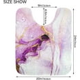 thumbnail image 4 of Dreamtimes Purple Marble Ripple Bath Mat Set Soft High Absorbent Non Slip Rectangular Bath Rug+U-Shaped Toilet Mat, Non-Slip Bath Carpet Bath Mats for Bathroom 17.3"x13.4"+23.6"x15.7", 4 of 5