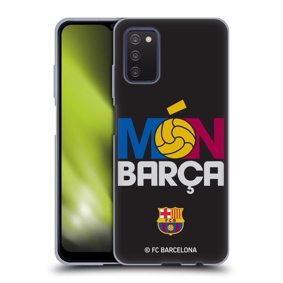 Head Case Designs Officially Licensed FC Barcelona Campions Mon Barca Soft Gel Case Compatible with Samsung Galaxy A03s (2021)