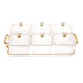 thumbnail image 3 of Dried Fruit Plate Appetizer Serving Tray for Living Room Holiday Dining Room clear 6 grid, 3 of 8