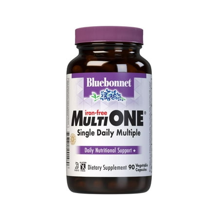 Bluebonnet Multi One (Iron Free) Complete Full Spectrum Multiple, B Vitamins, 90 Days