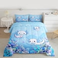 thumbnail image 2 of Homewish Kawaii Salamander Axolotl Full Size Comforter Sets,Magic Ocean Animal Bedding Comforter Set,Watercolor Sealife Coral Bedding Sets For Children,Breathable Home Decor Reversible,3-Piece, 2 of 8