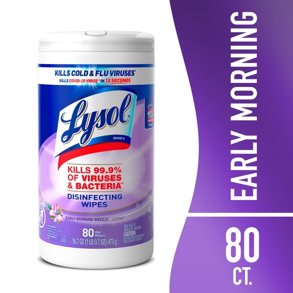 Lysol® Disinfecting Wipes - Early Morning Breeze 6/80 count