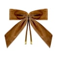 thumbnail image 3 of 12pc Coffee Velvet Christmas Bows Ornaments for Wreath Tree Garland Mantel Gift Box Holiday Decor, 3 of 7